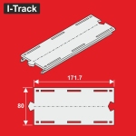 Hacker-Model MC24172 - H0 - Gerade Segment, 1-gleisig für Märklin, 171,7 mm (6 Stück)